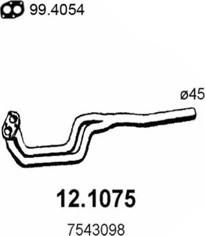 ASSO 12.1075 - Racord evacuare aaoparts.ro