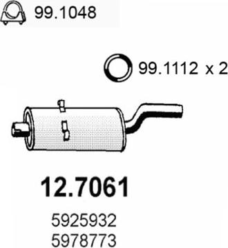 ASSO 12.7061 - Toba esapament finala aaoparts.ro