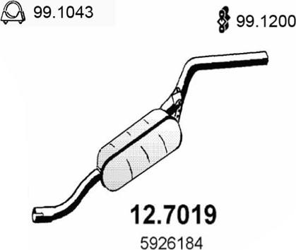 ASSO 12.7019 - Toba esapament finala aaoparts.ro