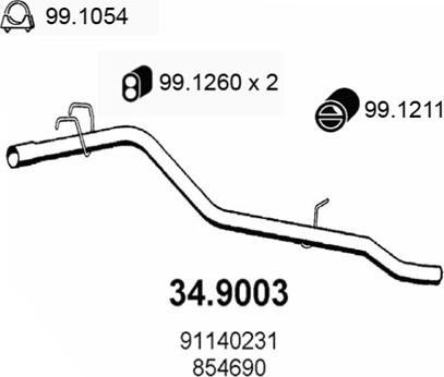 ASSO 34.9003 - Racord evacuare aaoparts.ro