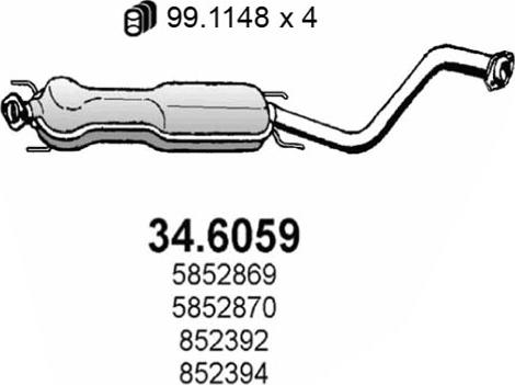 ASSO 34.6059 - Toba esapamet intermediara aaoparts.ro