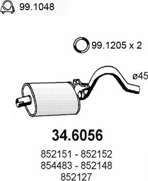 ASSO 34.6056 - Toba esapamet intermediara aaoparts.ro