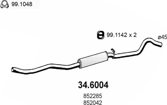 ASSO 34.6004 - Toba esapamet intermediara aaoparts.ro
