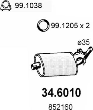 ASSO 34.6010 - Toba esapamet intermediara aaoparts.ro