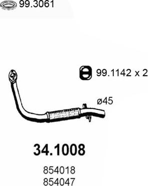 ASSO 34.1008 - Racord evacuare aaoparts.ro