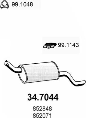 ASSO 34.7044 - Toba esapament finala aaoparts.ro