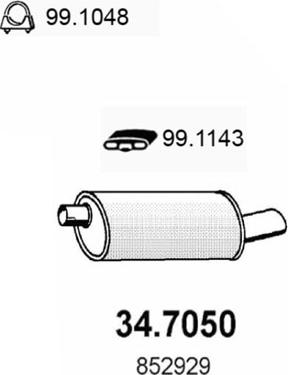 ASSO 34.7050 - Toba esapament finala aaoparts.ro
