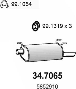 ASSO 34.7065 - Toba esapament finala aaoparts.ro
