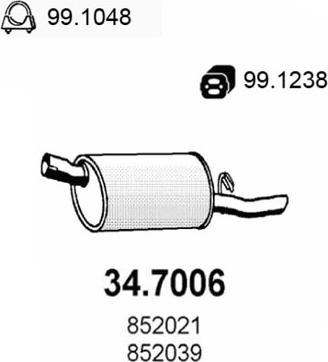 ASSO 34.7006 - Toba esapament finala aaoparts.ro