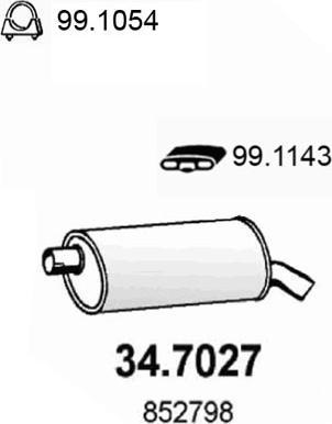 ASSO 34.7027 - Toba esapament finala aaoparts.ro