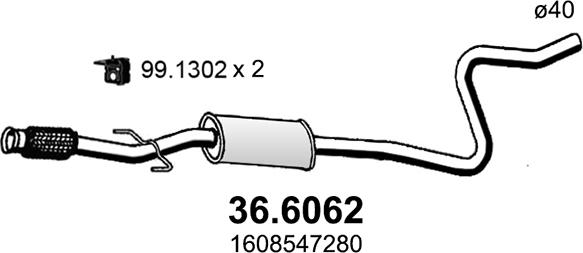 ASSO 36.6062 - Toba esapamet intermediara aaoparts.ro