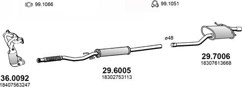 ASSO ART4413 - Sistem de esapament aaoparts.ro