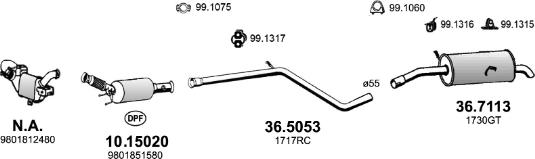 ASSO ART4544 - Sistem de esapament aaoparts.ro