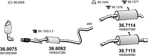 ASSO ART4540 - Sistem de esapament aaoparts.ro