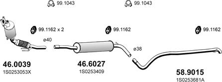 ASSO ART4826 - Sistem de esapament aaoparts.ro
