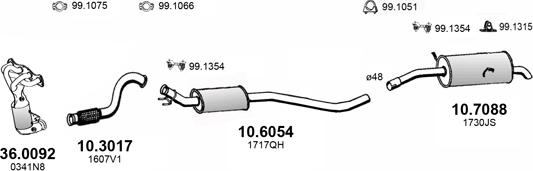 ASSO ART4381 - Sistem de esapament aaoparts.ro