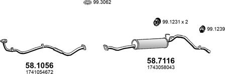 ASSO ART4228 - Sistem de esapament aaoparts.ro
