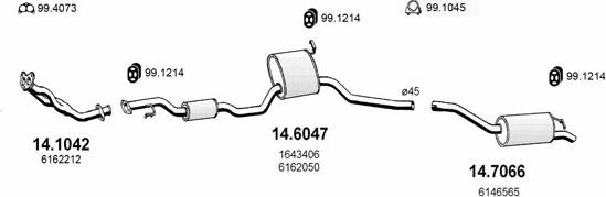 ASSO ART0904 - Sistem de esapament aaoparts.ro