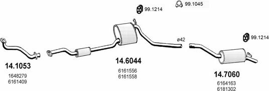 ASSO ART0916 - Sistem de esapament aaoparts.ro