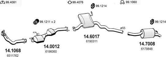 ASSO ART0912 - Sistem de esapament aaoparts.ro