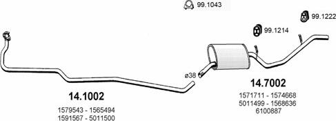 ASSO ART0986 - Sistem de esapament aaoparts.ro
