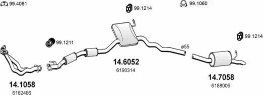 ASSO ART0932 - Sistem de esapament aaoparts.ro