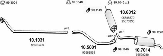 ASSO ART0490 - Sistem de esapament aaoparts.ro