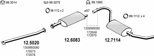 ASSO ART0598 - Sistem de esapament aaoparts.ro