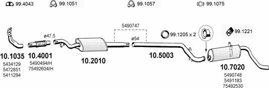 ASSO ART0526 - Sistem de esapament aaoparts.ro