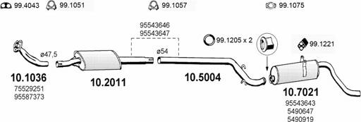 ASSO ART0528 - Sistem de esapament aaoparts.ro