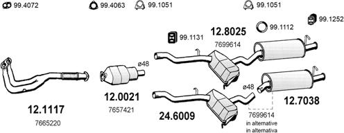 ASSO ART0608 - Sistem de esapament aaoparts.ro