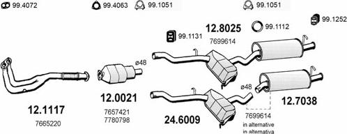 ASSO ART0607 - Sistem de esapament aaoparts.ro