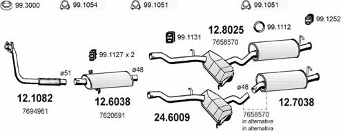 ASSO ART0614 - Sistem de esapament aaoparts.ro