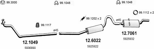 ASSO ART0680 - Sistem de esapament aaoparts.ro