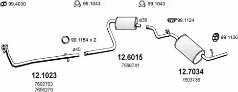 ASSO ART0826 - Sistem de esapament aaoparts.ro