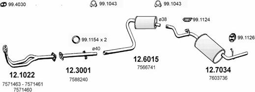 ASSO ART0823 - Sistem de esapament aaoparts.ro