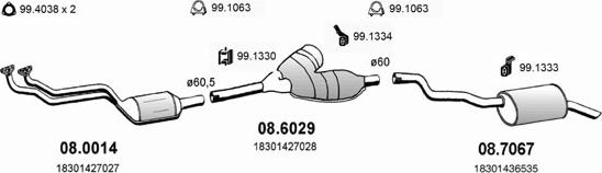 ASSO ART0308 - Sistem de esapament aaoparts.ro
