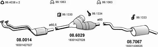 ASSO ART0307 - Sistem de esapament aaoparts.ro
