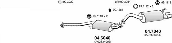 ASSO ART0289 - Sistem de esapament aaoparts.ro