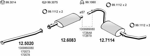 ASSO ART0744 - Sistem de esapament aaoparts.ro