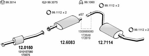 ASSO ART0745 - Sistem de esapament aaoparts.ro