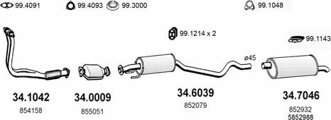 ASSO ART1593 - Sistem de esapament aaoparts.ro