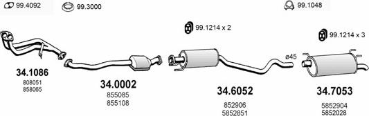 ASSO ART1569 - Sistem de esapament aaoparts.ro