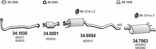 ASSO ART1568 - Sistem de esapament aaoparts.ro