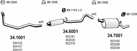 ASSO ART1563 - Sistem de esapament aaoparts.ro