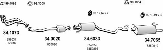ASSO ART1585 - Sistem de esapament aaoparts.ro