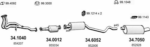 ASSO ART1587 - Sistem de esapament aaoparts.ro