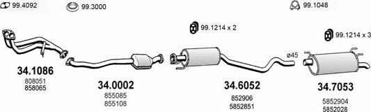 ASSO ART1576 - Sistem de esapament aaoparts.ro