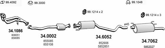 ASSO ART1570 - Sistem de esapament aaoparts.ro