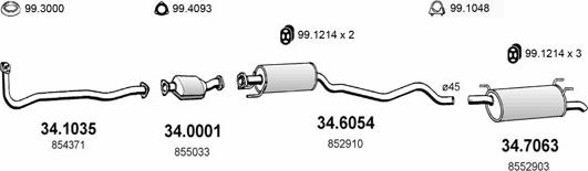 ASSO ART1573 - Sistem de esapament aaoparts.ro